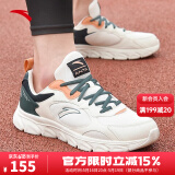 安踏运动鞋男鞋夏季耐磨网面透气耐磨软底休闲健身训练跑步鞋子男士 【网面透气】浅米白/深苔藓绿-1 42