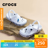 卡骆驰crocs洞洞鞋贝雅卡骆班轻便耐磨一脚蹬休闲鞋|205089 白/深蓝-126 43 (270mm)