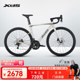 喜德盛（xds）【门店提车】公路自行车25款AD300油碟2X10速变速铝合金车架 白蛇（25款） 700C*450（建议身高155-165cm）
