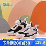 361°童鞋 儿童跑鞋四季男女童3-14岁助推科技旋钮跑鞋 黑30