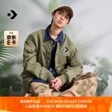匡威（Converse）官方 春日外套男女美式复古飞行员夹克10024169 草绿色/10024169-A02 3XL