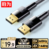 胜为（shengwei）DP线1.4版4K144Hz 2K240Hz 8K高清视频线DisplayPort连接电脑游戏电竞显示器传输线1.5米ADD1015G