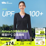 蕉下（beneunder）防晒衣女外套凉感修身短款辣妹防紫外线女AL119漫暮黑S