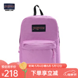 JANSPORT杰斯伯双肩包男旅行背书包电脑包女休闲学生校园情侣 4QUT7S4玫瑰粉/丁香紫-带侧边袋