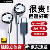 RtakoType-c有线耳机半入耳式数字适用于华为荣耀鸿蒙小米OPPOVIVOmate60promate50K歌游戏唱歌吃鸡耳机 【TypeC】mate50丨iPad可用丨黑