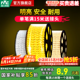 雷士（NVC）LED灯带灯条氛围灯高亮贴片三色可选led线性灯节能柔光氛围灯带 【单米】双排三色|自购连接头