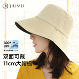 玖慕（JIUMU）防晒帽女士遮阳帽太阳帽渔夫帽凉帽夏季户外遮脸防紫外线帽子女