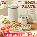 泰福高（TAFUCO）保温饭盒316L不锈钢上班族便携餐盒中小学生真空保温盒3层 T5396