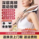 诺威娜电动按摩器小海豚按摩棒肩颈按摩仪锤腰部颈椎腰椎腿部按摩神器肩膀腹部震动老人脖子腿肌肉筋膜枪 豪华旗舰款带磁石按摩6种模式6档力度LY-530