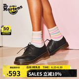 马丁（DR.MARTENS）1461春夏舒适百搭通勤休闲入门款软皮黑色皮鞋单鞋 黑色 34
