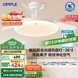 OPPLE风扇灯吊扇灯护眼全光谱智能调色LED照明Ra95餐厅卧室吊灯冰风白