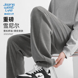 JEANSWEST LIFE真维斯美式休闲裤男春秋季380G重磅雪尼尔潮牌长裤男士直筒裤子