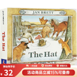英文原版 The Hat 帽子 纸板书 汪培珽第五阶段 名家Jan Brett 儿童启蒙图画故事书 绿山墙