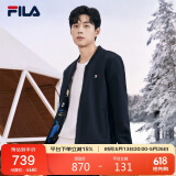 FILA 斐乐官方男子运动外套2025春夏时尚内里印花基础休闲针织夹克