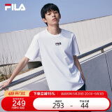 FILA  斐乐官方男士短袖T恤2025运动时尚纯棉圆领针织衫