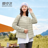 雪中飞羽绒内胆女轻薄羽绒服女短款新款冬季内搭修身时尚羽绒服外 高级灰 M (160)
