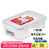 ASVEL冰箱保鲜盒塑料密封盒食品收纳盒冷冻可微波炉加热饭盒便当盒 长方形 1300ml