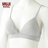 无印良品 MUJI 女式 无侧缝针织 文胸 内衣 灰色 S