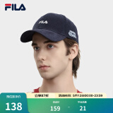 FILA 斐乐官方情侣款棒球帽冬季新款遮阳帽鸭舌帽休闲运动帽 传奇蓝-NV XS