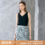 颜域白色打底吊带女内搭2025新款春季简约百搭上衣V领无袖背心女 黑色 XL