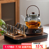 忆壶茶（YIHUTEA）泡茶壶玻璃煮茶壶家用电陶炉煮茶器养生壶 茶具套装玻璃烧水茶壶 【10件套】1L壶+1500瓦电陶炉