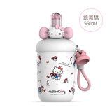 艾可思三丽鸥啵啵保温杯560ml(甜茶系）儿童水杯吸管杯学饮杯喝水饮水杯 凯蒂猫