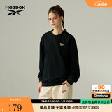 Reebok锐步官方24年新款男女款潮流舒适宽松百搭套头卫衣 24FRE301UGH0 黑色 L