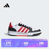 adidas ENTRAP休闲低帮运动板鞋少年感复古篮球鞋男女阿迪达斯 白/黑/红JP9962     41