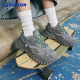 FILA FUSION斐乐女鞋BIANCO老爹鞋季新款硬糖鞋休闲鞋厚底运动鞋女 神秘灰/城堡灰-FC 38.5