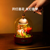 唯忆粉玫瑰永生花台灯结婚纪念装饰生日礼物送女生实用