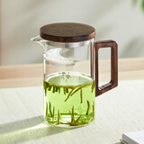忆壶茶泡茶杯茶水分离杯绿茶杯专用茶杯月牙过滤玻璃月牙公道杯玻璃茶具 【带盖】550ML月牙杯