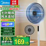 美的（Midea）电风扇 家用风扇落地扇 立式轻音节能强风电扇 宿舍降温循环柔风自然风桌面 【7叶落地遥控-全可拆卸】SAH35BJD
