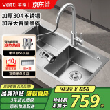 华帝（VATTI）厨房不锈钢水槽 手工大双槽洗菜盆洗碗盆水池-以旧换新