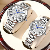 爱琴鸟情侣表一对 男士手表全自动机械表 瑞士认证防水情人节送女友礼物