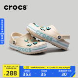 crocs卡骆驰洞洞鞋贝雅卡骆班轻便耐磨一脚蹬休闲鞋|205089 冬日白/彩色-1LI 39 (240mm)