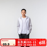 迪卡侬迪卡侬防晒衣男户外跑步衣速干防风帽衫极地白L-4826171