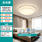 雷士（NVC）led吸顶灯水晶卧室灯灯具简约现代轻奢风客厅碧月满天星 全光谱【碧月圆】48瓦49.5cm智控