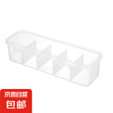 京东物流 数据线整理收纳盒充电器充电线物品收纳整理长条收纳盒 透明1个 大号