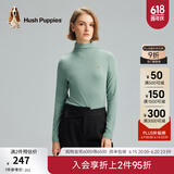Hush Puppies暇步士女装秋中高领长袖打底衫T恤 135果绿 XS