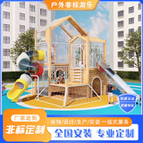 户外大型儿童游乐场不锈钢滑滑梯小区景区公园攀爬幼儿园组合设备 定制产品D款（咨询客服）