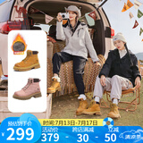 骆驼（CAMEL）【山丘】经典大黄靴户外工装马丁靴 L23W076065R 土黄（绒里） 37
