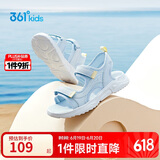 361°童鞋 女童凉鞋25夏季中大童透气软弹耐磨儿童沙滩凉鞋 蓝38