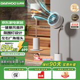 大宇（DAEWOO）【性价比款】落地氛围灯空气循环扇12档立式电风扇轻柔音直流变频小型空调扇 国家补贴 F30S