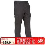 迪卡侬迷彩裤男工装裤长裤裤子宽松百搭SOL黑色2XL 1272203