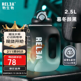 物生物（RELEA）运动水杯吨杯吨桶大容量Tritan健身水壶男女学生吸管杯520礼物