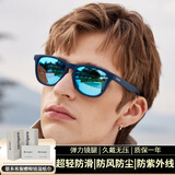 纳维凯尔（Navigare）小帆船墨镜男女士户外登山跑步运动偏光骑行太阳眼镜开车专用眼镜 冰昼黑【超轻运动TR90镜框+TAC高清视野偏光镜片】