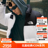 北面（The North Face）1996Nuptse高蓬鹅绒羽绒服ICON潮牌情侣款经典美版尺码|3C8D LA9/雪峰白 S /170（建议110-130斤）