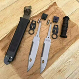 95式直刀高硬度一体龙骨户外战术防身野外排障多功能高硬度刀具 九五油封升级版（无编号） 30cm大于60°【赠战术尼龙刀套】