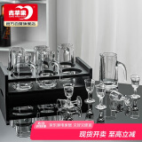青苹果白酒杯分酒器套装 一口杯小酒杯刻度12件套家用饭店用