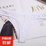 欧美内裤蕾丝女镂空细带舒适性感印花半包新款女士内裤 颜色随机 1条 M 建议80-105斤